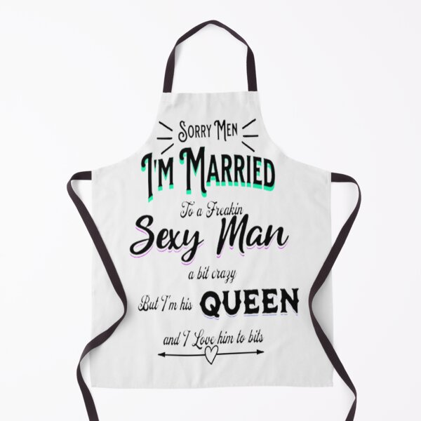 Item preview, Sorry Men, Married to a sexy man Lettering Graphic Design, Playful Lettering Design designed and sold by Adri Barnard.