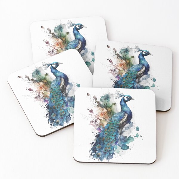 Item preview, Exotic peacock watercolor designed and sold by Aliaksandr Kudlakou.