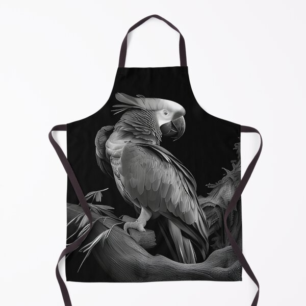 Item preview, Black and white Parrot pencil drawing designed and sold by Pencil-Art.