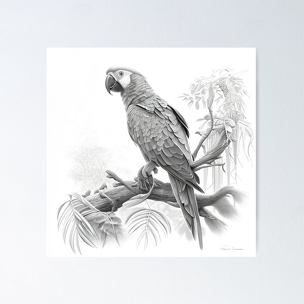 Parrot Drawing & Sketches for Kids - Kids Art & Craft