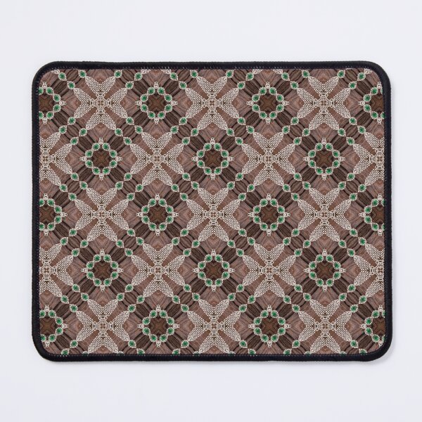 Item preview, emerald and pearls on brown designed and sold by ritusdesigns.