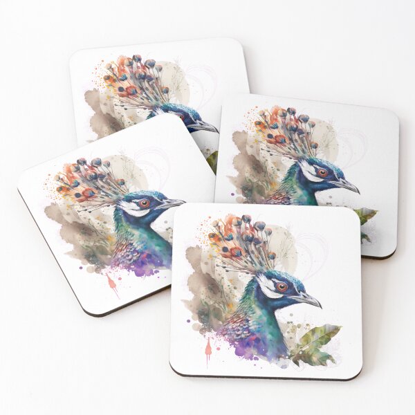 Item preview, Exotic peacock watercolor designed and sold by Aliaksandr Kudlakou.