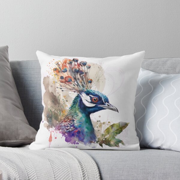 Item preview, Exotic peacock watercolor designed and sold by Aliaksandr Kudlakou.