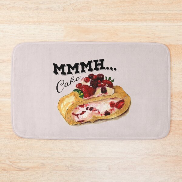 Item preview, Mmmh Cake Vintage Watercolor Strawberry Cake Roll designed and sold by wejollydigitals.