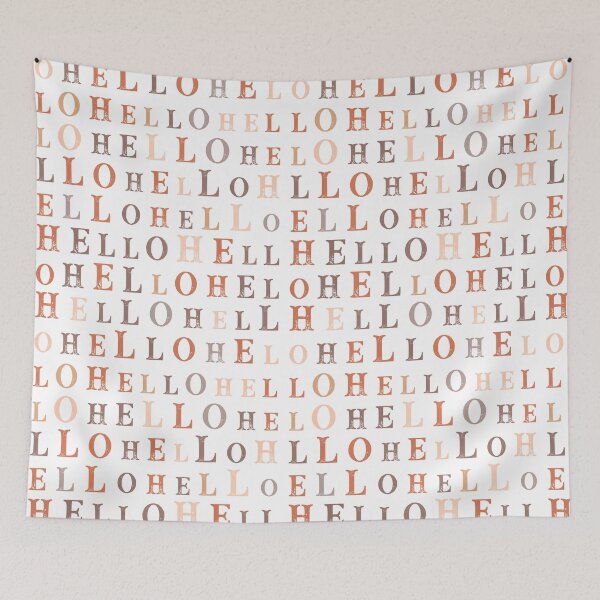 Item preview, Hello Random Text Earthy Colors designed and sold by Cato99.