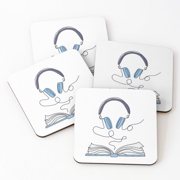 Item preview, Audiobooks - Book with headphones - Blue designed and sold by Realmofantasy.