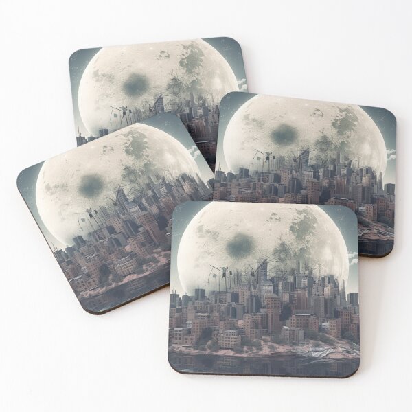 Item preview, Moonlit Metropolis: Surrealism Cityscape Urban Art Modern Fantasy designed and sold by DigiNook.