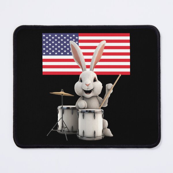 Item preview, Bunny Rabbit|thump|smiling playing drum| cute| fluffy| animal| percussion| music| fun  designed and sold by JanChryzostom.