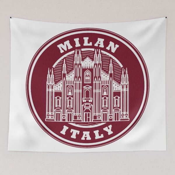 Item preview, Red and White Color Duomo Cathedral in Milan Drawing designed and sold by deepakrode7.