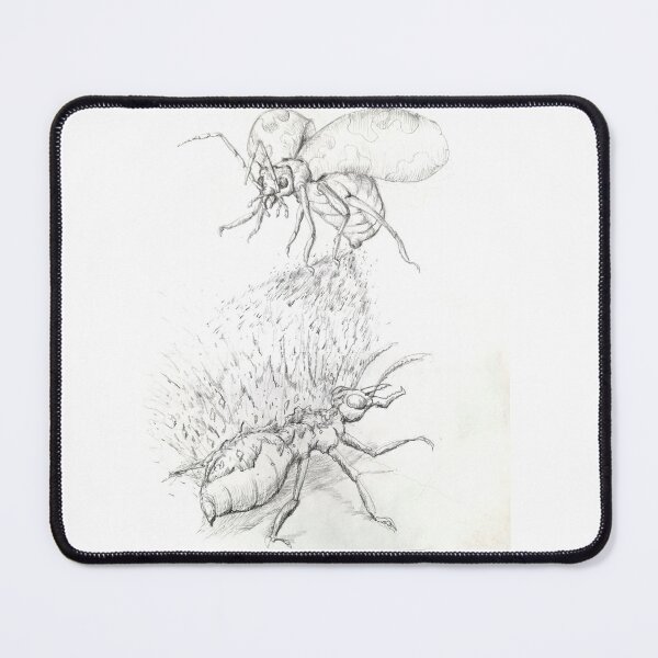 Item preview, Explode ant vs Bombardier beetle in action freehand drawing. designed and sold by Pattanapong Pongampai.