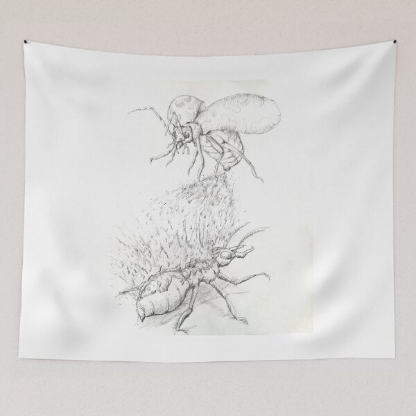 Item preview, Explode ant vs Bombardier beetle in action freehand drawing. designed and sold by Pattanapong Pongampai.