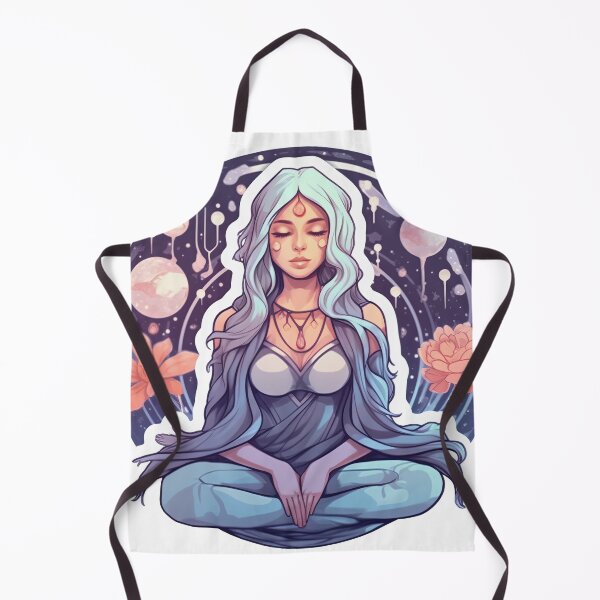 Item preview, Boho woman in meditation designed and sold by kosmicwoman.