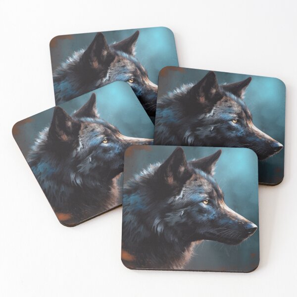 Item preview, Airbrush Illustration of a Dark Wolf designed and sold by NoWayy.