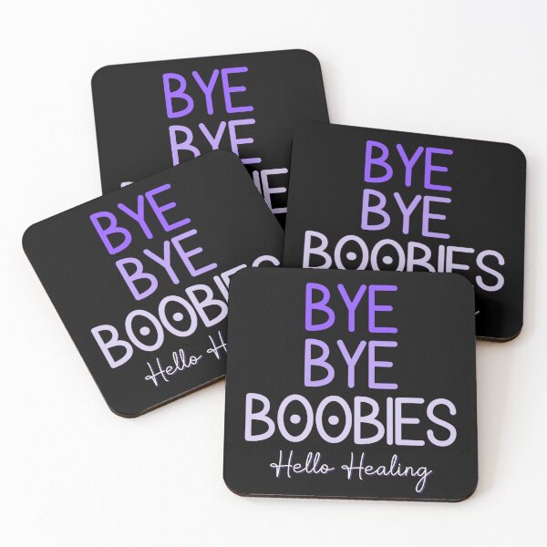 Item preview, Bye Bye Boobies Hello Healing Purple designed and sold by Seeding Serendipity.