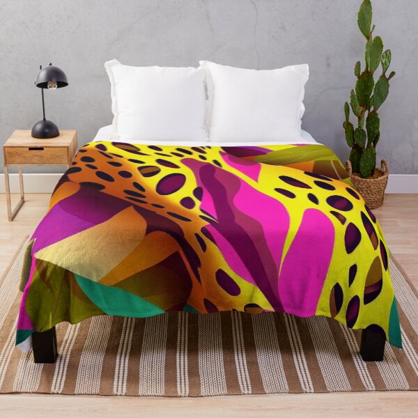 Item preview, Leopard Print Yellow Jungle Fusion designed and sold by AfroMosaic.
