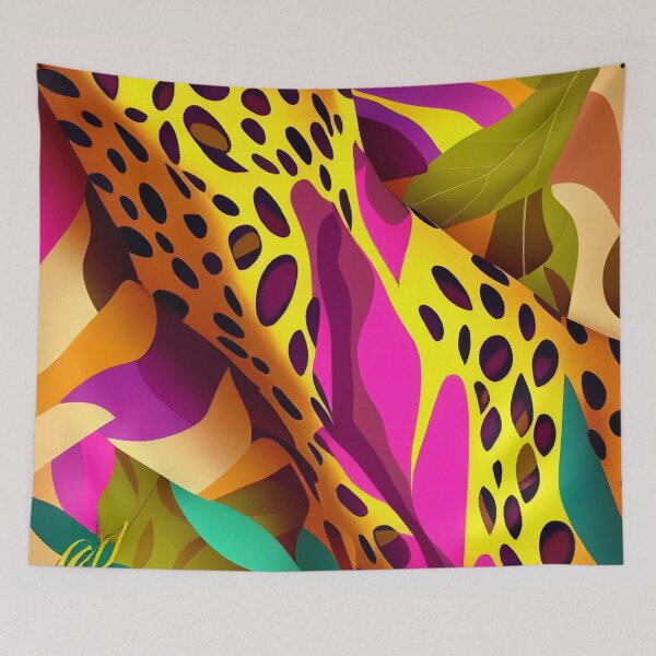 Item preview, Leopard Print Yellow Jungle Fusion designed and sold by AfroMosaic.