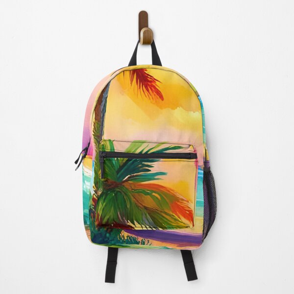 Item preview, Beach with palm trees at sunset designed and sold by brandway.