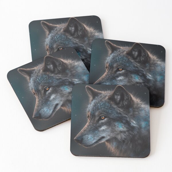 Item preview, Airbrush Illustration of a Sparkling Grey Wolf designed and sold by NoWayy.