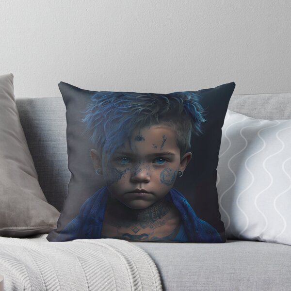 Item preview, Tattooed boy portrait AI Artwork designed and sold by Slowerblue.