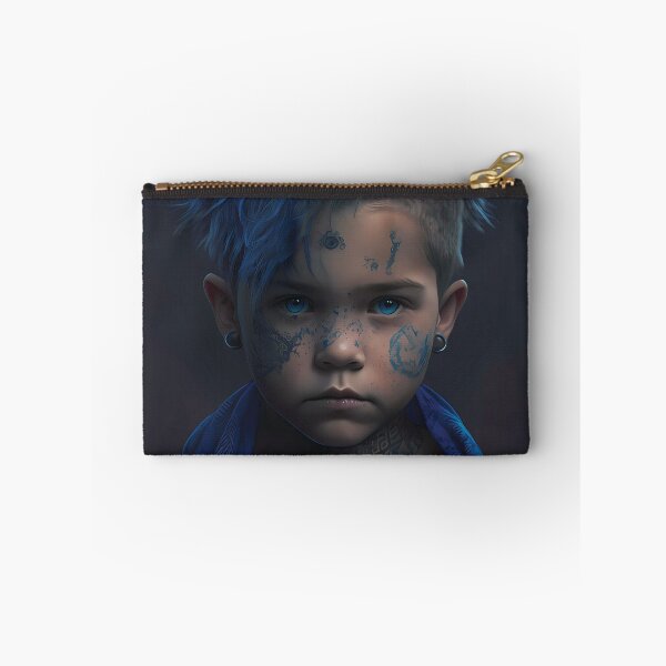 Item preview, Tattooed boy portrait AI Artwork designed and sold by Slowerblue.