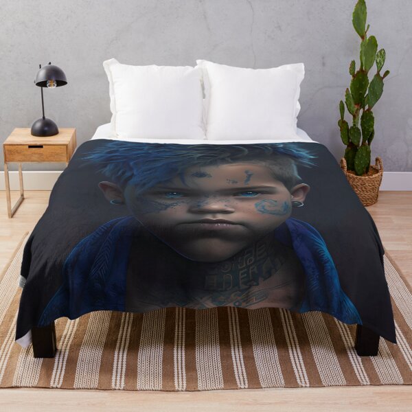 Item preview, Tattooed boy portrait AI Artwork designed and sold by Slowerblue.