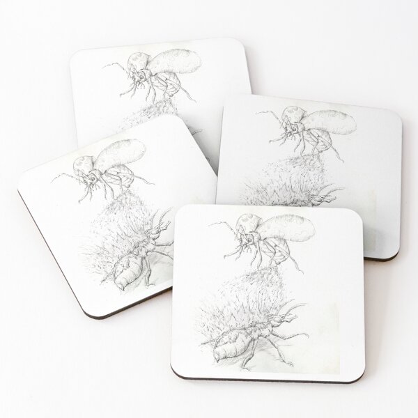 Item preview, Explode ant vs Bombardier beetle in action freehand drawing. designed and sold by Pattanapong Pongampai.