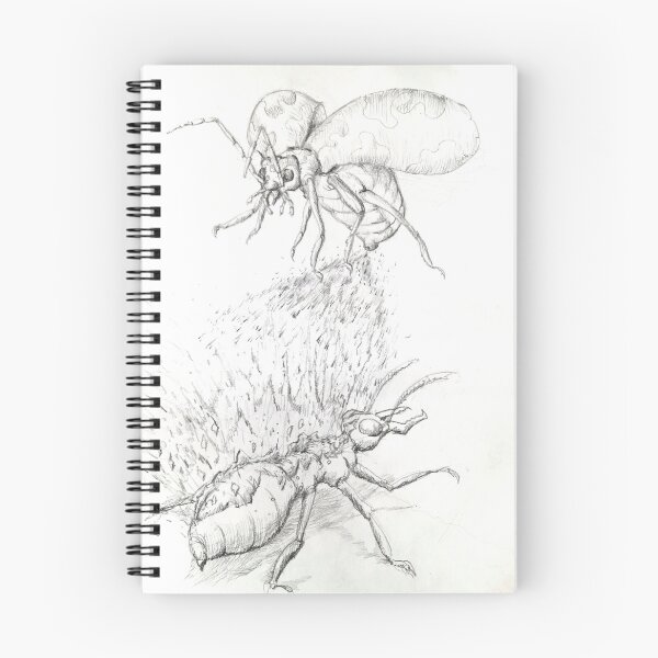 Item preview, Explode ant vs Bombardier beetle in action freehand drawing. designed and sold by Pattanapong Pongampai.
