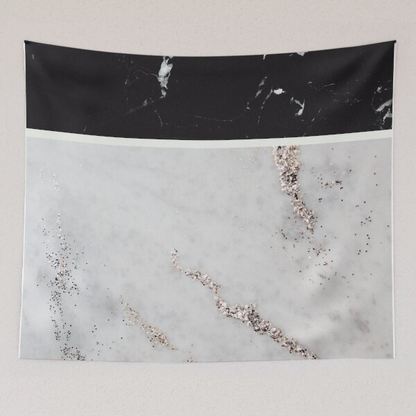 Item preview, Black Marble White Marble #1 (Photo of Glitter Only - Not Reflective) designed and sold by Anita's & Bella's Art.