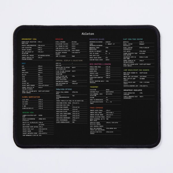Item preview, Ableton Shortcuts Windows (black) designed and sold by wdevkn.