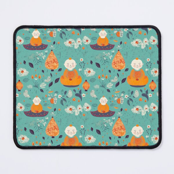 Item preview, Cartoon Buddha Kid Meditation Pattern designed and sold by ZenHorn.