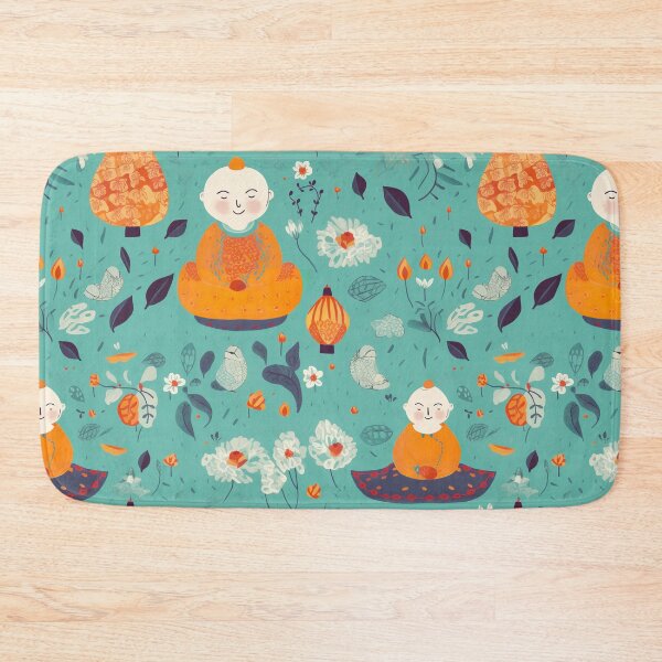 Item preview, Cartoon Buddha Kid Meditation Pattern designed and sold by ZenHorn.