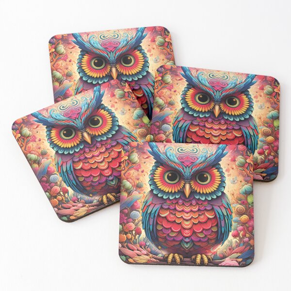 Item preview, Psychedelic Owl: A Surreal Journey Through Colorful Wonderland designed and sold by Retro Type.