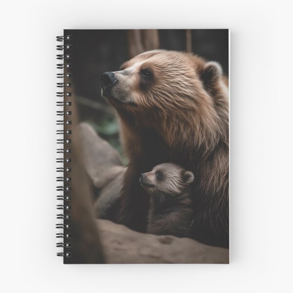 Item preview, In the Embrace of a Grizzly: A Tender Moment Between Mama Bear and Cub designed and sold by EmeraldeaArt.
