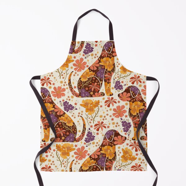 Item preview, Vintage Floral Dog Silhouette Retro Colors designed and sold by Meganlaine.