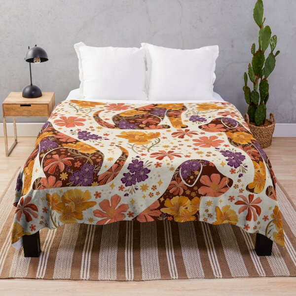 Item preview, Vintage Floral Dog Silhouette Retro Colors designed and sold by Meganlaine.