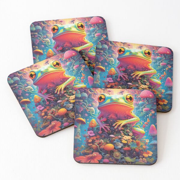 Item preview, Psychedelic Frog: A Surreal Journey Through Colorful Wonderland designed and sold by Retro Type.