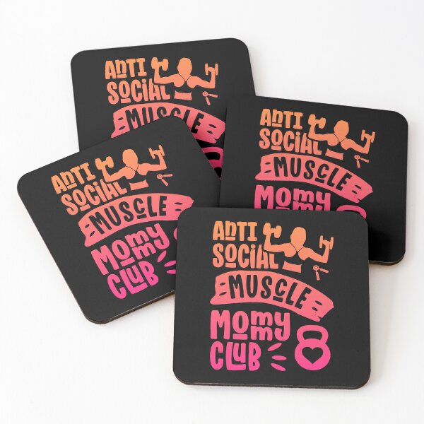 Item preview, Anti Social Muscle Mommy Club Funny Women designed and sold by Designer-Girl.