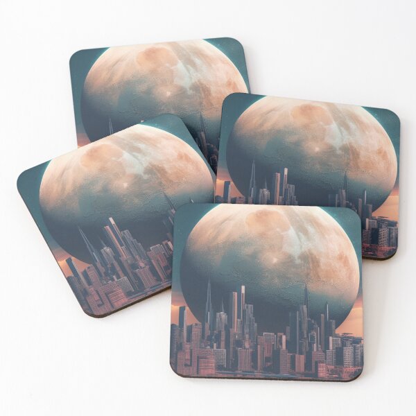 Item preview, Moonlit Metropolis: Surrealism Cityscape Urban Art Modern Fantasy designed and sold by DigiNook.