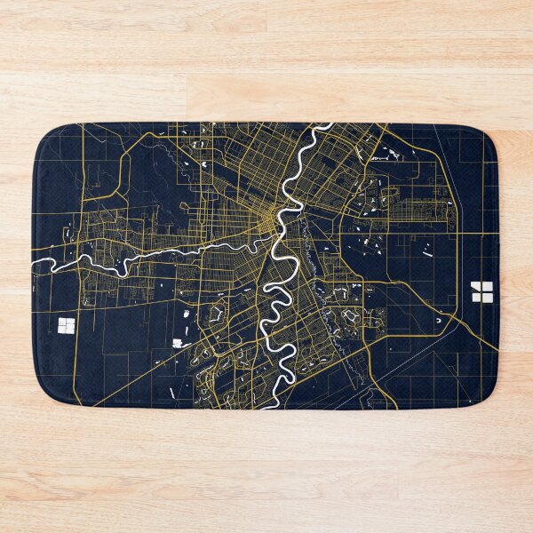 Item preview, Winnipeg City Map of Manitoba, Canada - Gold Art Deco designed and sold by deMAP.