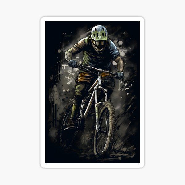 Item preview, mountain biking designed and sold by ArtVilleStore.