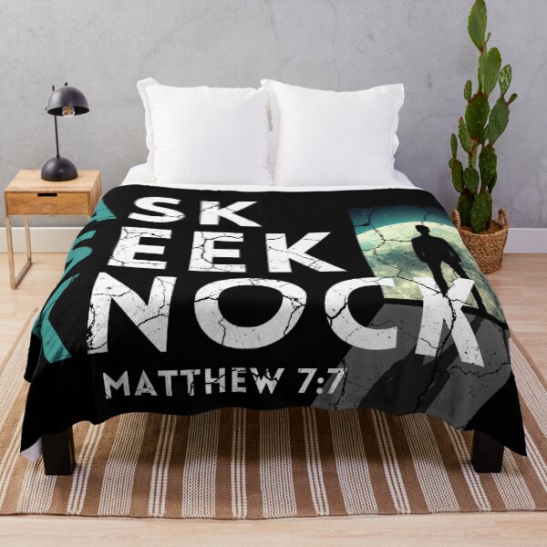 Item preview, Ask Seek Knock Matthew 7:7 distressed (Award Winning Design) designed and sold by KingsManKind.