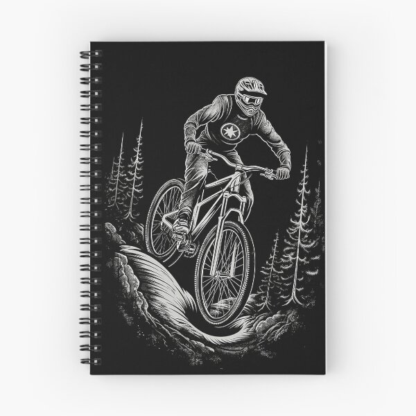 Item preview, black and white mountain bike designed and sold by ArtVilleStore.
