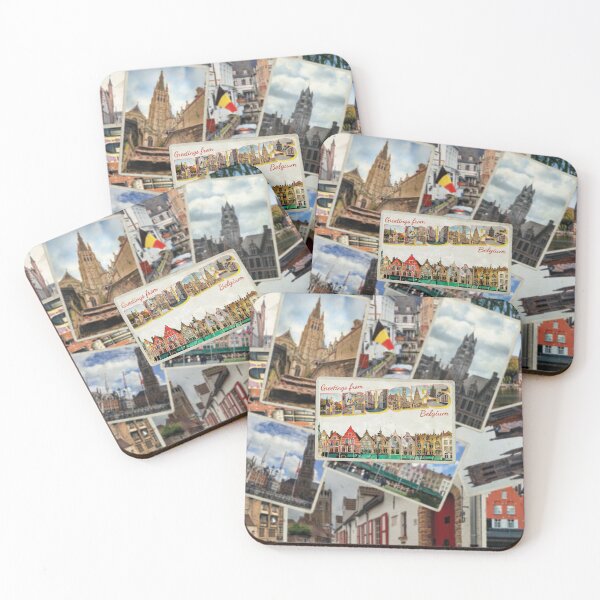 Item preview, Greetings from Bruges in Belgium Vintage style retro souvenir designed and sold by DeveloperProp0.