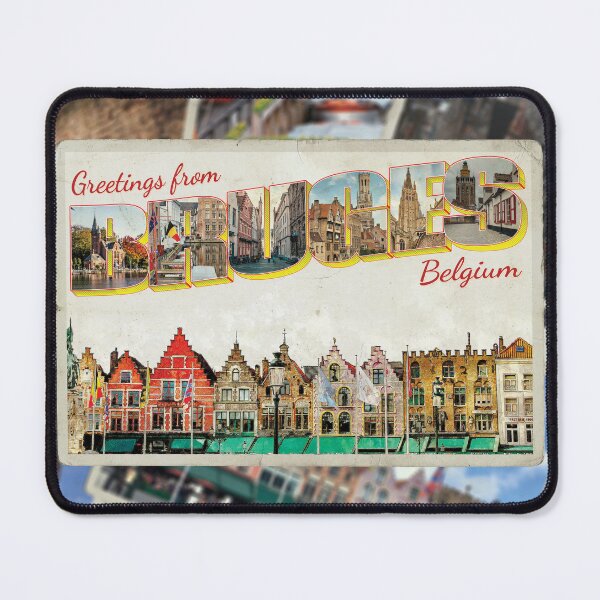 Item preview, Greetings from Bruges in Belgium Vintage style retro souvenir designed and sold by DeveloperProp0.