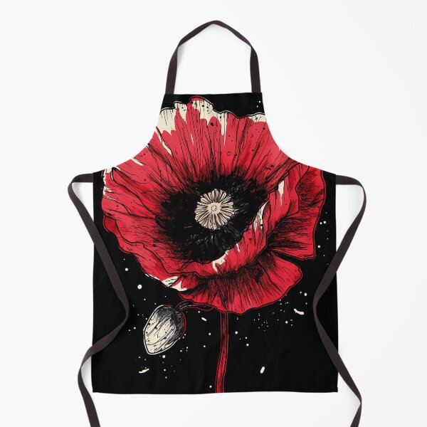 Item preview, Poppy doodle, black and red designed and sold by EmeraldeaArt.