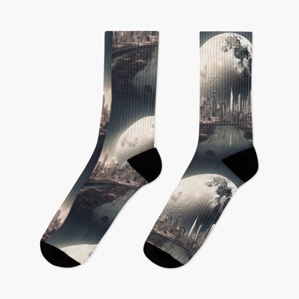 Item preview, Moonlit Metropolis: Surrealism Cityscape Urban Art Modern Fantasy designed and sold by DigiNook.
