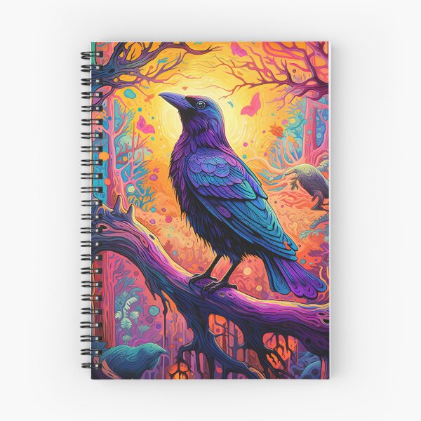 Item preview, Psychedelic Raven: A Surreal Journey Through Colorful Wonderland designed and sold by Retro Type.