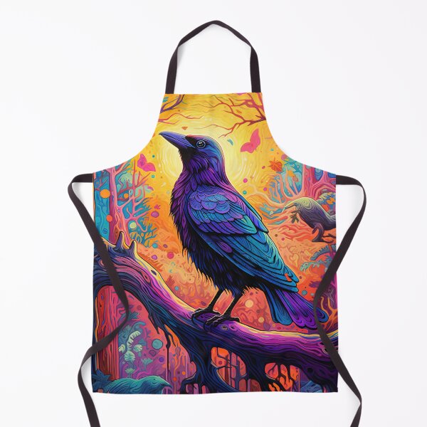Item preview, Psychedelic Raven: A Surreal Journey Through Colorful Wonderland designed and sold by Retro Type.