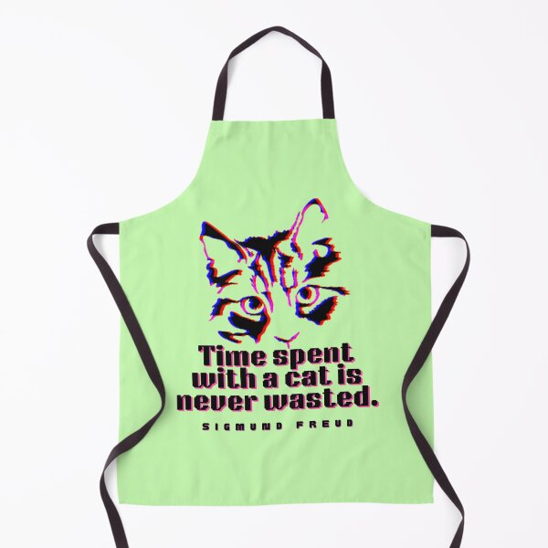 Item preview, Cat art and Sigmund Freud: time spent with a cat is never wasted. designed and sold by artbleed.
