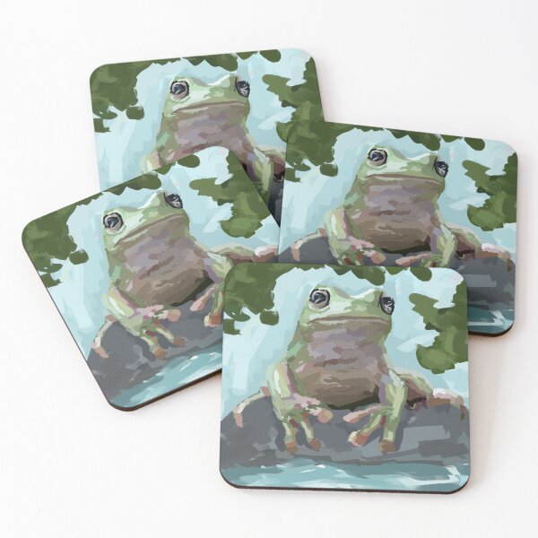 Item preview, A frog on a rock designed and sold by Goldenshires.